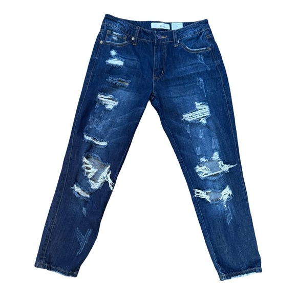 KANKAN Jeans-Size 7 Estilo crop distressed jeans - Picture 1 of 5